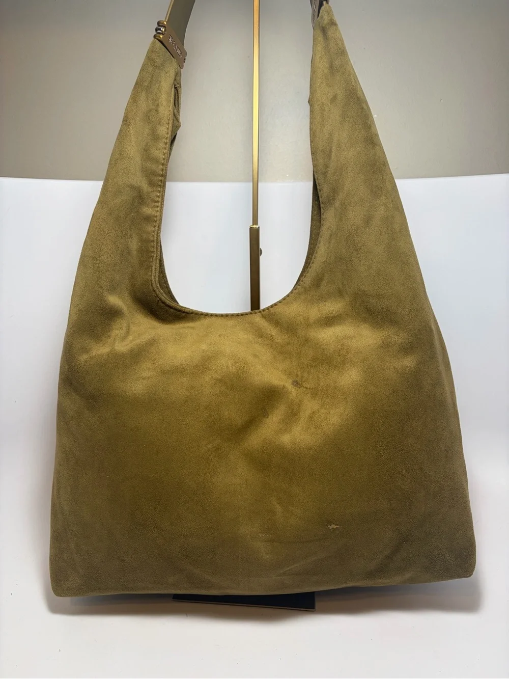 Steve Madden Olive Green Suede Hobo Shoulder Bag